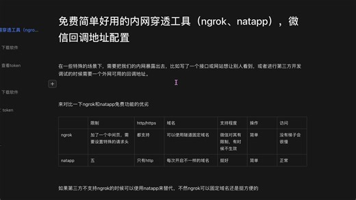 免费简单好用的内网穿透工具（ngrok、natapp），微信回调地址配置