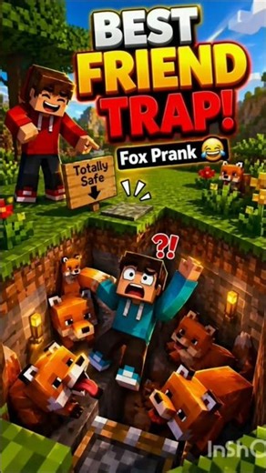 Best Minecraft Trap to Prank Your Friends! 😂🦊
