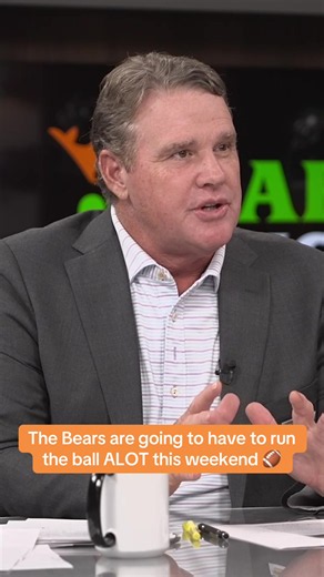 Bears must run the ball a lot this weekend