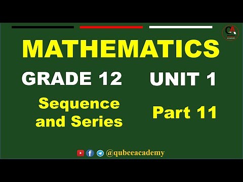 11. Grade12 Maths Unit 1 Sequence and Series part 11 Review Exercise | New Curriculum