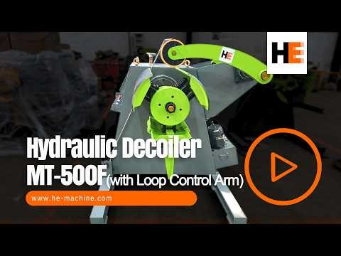 Hydraulic Decoiler in Operation | Tension Control and Safety Interlock Performance