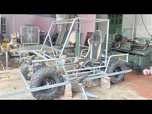 Homemade ATV from old scooter engine part 3: Build the frame