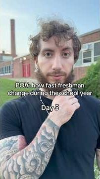 how fast freshman change during the school year 😂 #shorts