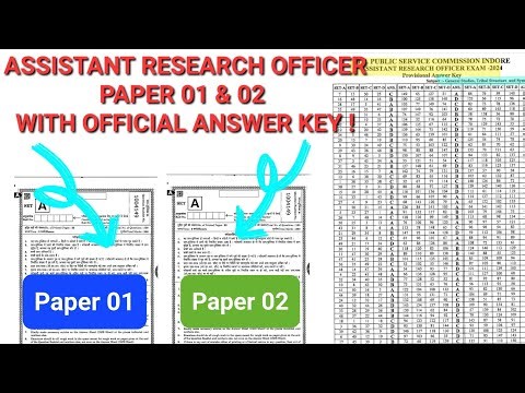 Mp ARO PAPER 01 & 02 WITH OFFICIAL ANSWER KEY | MPPSC EXAM 12OCT 2025 |Asst research officer exam