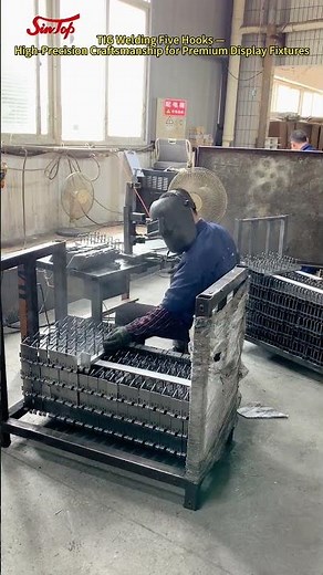 TIG Welding Five Hooks — High Precision Craftsmanship for Premium Display Fixtures #sintopfixtures