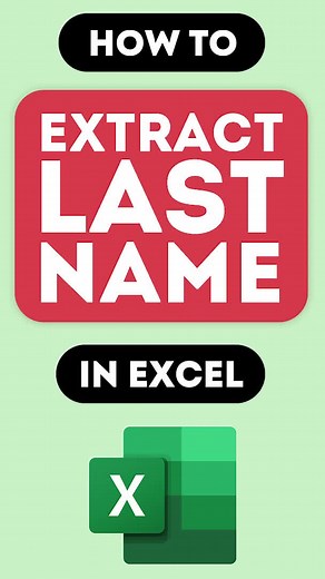Extract Last Name in #excel #tiktoktaughtme #tutorial #spreadsheet #excelpro #learnexcel #exceltips #exceltricks #office365 #examready #office