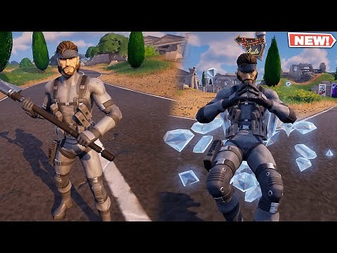 Fortnite SOLID SNAKE Skin GAMEPLAY! (Chapter 5 Battle Pass Outfit)