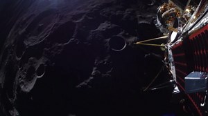 Athena lunar lander sends back images from Moon's south pole