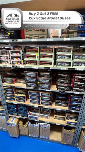 🚍 BUY 2, GET 2 FREE on select 1:87 scale buses! 🚍 Choose from over 120 diecast model buses. Select 2 and get 2 free! 🛒 Don't miss out—visit the 1:87 scale promo page to grab yours before they're gone! Quantities are limited, and this offer won't last long! Don't Miss the Bus! ⏰ https://www.awesomediecast.com/1-87-scale-promo/ Limited time only. Offer valid while supplies last. Promotion ends without prior notice. Cannot be combined with any other offer. #DiecastCollectors #ModelBuses #ScaleMo
