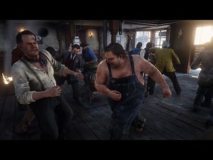 Epic Last Man Standing Bar Brawl Red Dead Redemption 2 NPC Fight
