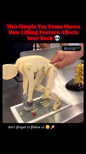NextGenAI 🚀🤖 | This Simple Toy Demo Shows How Lifting Posture Affects Your Back 🦴 A small model reveals a big truth about how your spine handles weight.... | Instagram