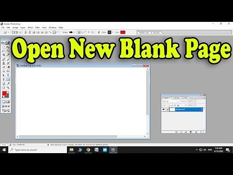 Photoshop Me New Page Kaise Banaye | Photoshop Blank Page | Add New Page In Photoshop