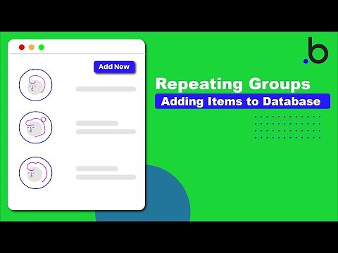 Add New Items in Repeating Group (Database)| Bubble.io