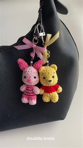 Crochet Pooh & Piglet Keychain Tutorial