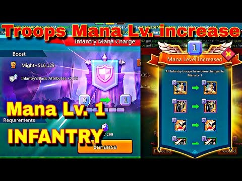 Infantry Mana Level 01 upgraded in lords mobile #lordsmobile