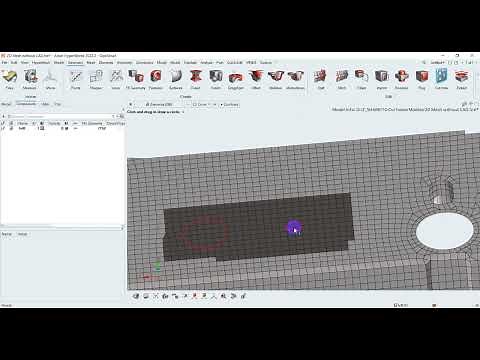 HyperMesh: Trim holes on surface mesh