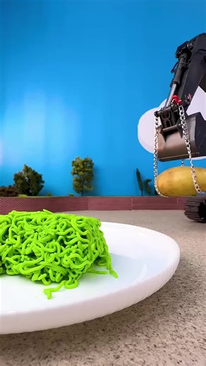 Colourful pasta and construction vehicles 🚜 #builderc