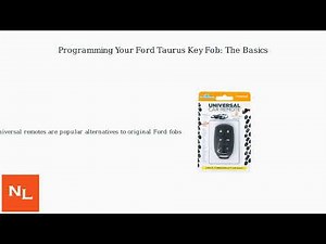 How To Program 1998–2007 Ford Taurus Key Fob – DIY Remote Pairing