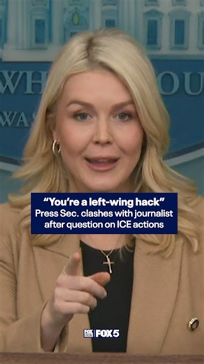 Press Secretary Karoline Leavitt clashed with a journalist after he asked a question about ICE during Thursday's press briefing. | Fox 5 DC