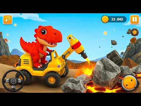 Dinosaur Digger 2 🦖🚜 Kids Build, Dig & Explore!