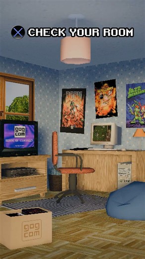 5.5K views · 42 reactions | It's the year 2000. You enter this room. What would you play first on the retro PC? P.S. You can play visible games now on GOG COM #retro #ps1graphics #gaming #retrogaming #psx #lowpoly #nostalgia #nostalgiacore #classicgames | GOG.com | Facebook