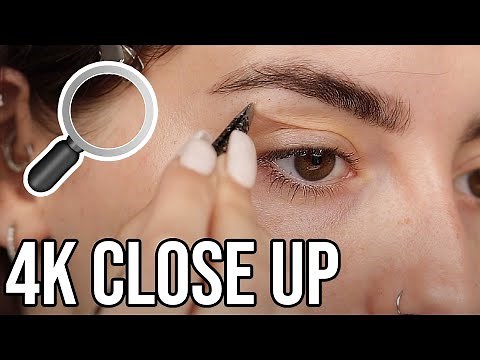 #MakeupTherapy SUPER 4K CLOSE UP / macro everyday GLAM makeup tutorial! REAL SKIN - no filter [asmr]