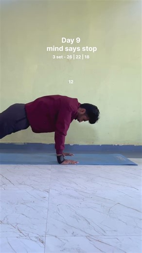 Day 9 Push-Up Challenge 🔥 Mind Says Stop… But I Keep Going #workoutcomplete #shorts