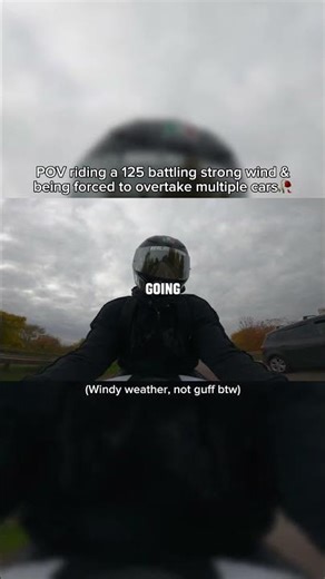 Battling wind on a 125cc bike is NOT fun 😭