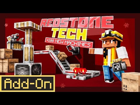 REDSTONE TECH ADDON 100+ Machines added to Minecraft Bedrock Edition!