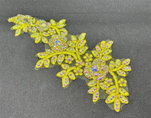 Gold & Yellow Baton Twirling Hair Piece Loaded With AB Crystal Rhinestones - Etsy