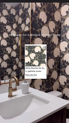 Spoonflower | wallpaper , fabric + home decor on Instagram: "Crushing on this warm and timeless home 🤎 A wallpaper connoisseur, @_stylishmama_ has used so many beautiful Spoonflower patterns throughout her home. From floor-to-ceiling impact in the powder room to a moody statement framing the dining space, we’re forever impressed by her style and design choices. Inspired? Visit our website to explore these wallpaper designs! #Wallpaper #HomeDecor #HomeInteriors"
