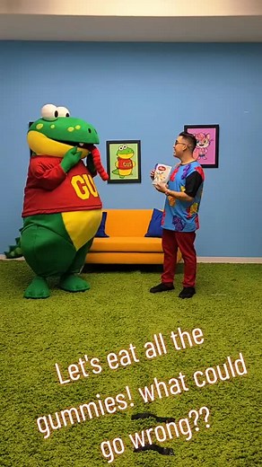 When you eat all your gummies at once. #comedy #funny #gusthegummygator #gus #FYP #fypシ #fyp #gummies