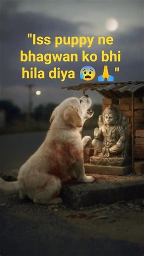 Is puppy ki ek pukar nebhagwan ko bhi hila diya 😢🙏Jai Bajrang Bali 🚩#EmotionalStory #Bhakti