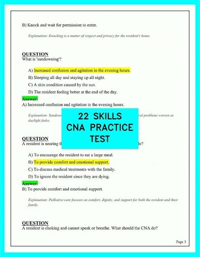 22 CNA Skills Practice Test: The Ultimate Guide to Passing Your Clinical Exam!