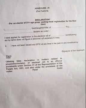 How to fill Age declaration form 6 in easy way | Age declaration form kaise bhare