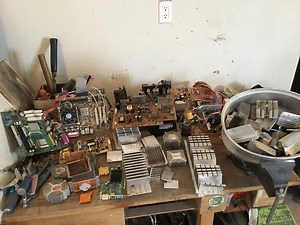 Scrapping circuit boards for aluminum heat sinks. It’s definitely worth it!