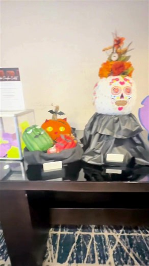 And the winner is… the front desk team! 🏆🎃 Their pumpkin stole the show! We’re having a spooktacular time celebrating Halloween today! | Sheraton Suites Chicago O'Hare