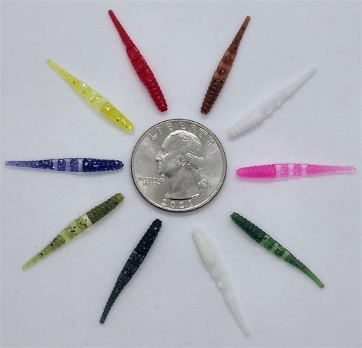 Panfish Plastics- 1" Skeleton Worms- 10 Ct. - Etsy
