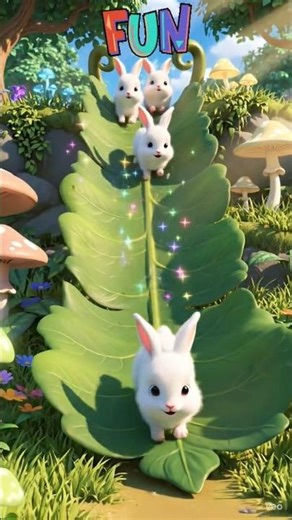 Rabbits Slide Fun 🐰🍃#viral #shorts #shortfeed