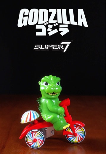 Godzilla Super Cycles Trike Toy — Wind-Up Bicycle Toy