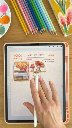 🍁POV: Fall bucket list #procreateillustration #simpledrawingideas #autumnart