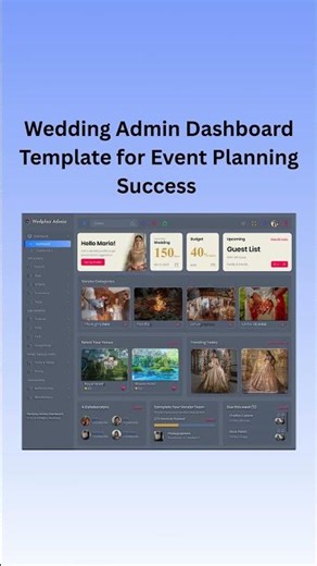 Elegant Wedding Management Dashboard for Smart Planning