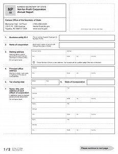 2015 Form KS SOS NP 50 Fill Online, Printable, Fillable, Blank - pdfFiller