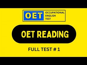 OET Reading Full Test: Post-Operative Nausea and Vomiting (PONV) - OET Online Classroom