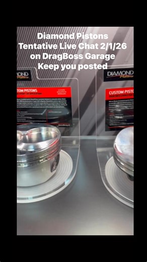 Working with Diamond 💎 Pistons for a Live chat on DragBoss Garage. Tentatively 2/1/26 7pm, Keep posted with official post and link. #dragracing #automotive #engine #racing #pistons #351cleveland | Tim Halstead
