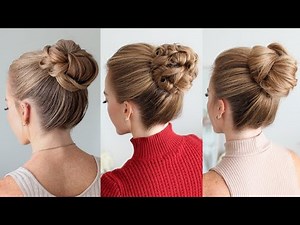 3 FALL HIGH BUNS 🍁 | Easy Hairstyles | Missy Sue
