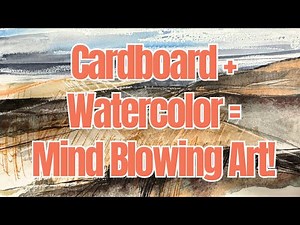 Watercolor Technique Using Cardboard! You Won’t Believe the Results! #watercolor #art #mixedmedia