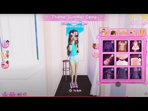 🌞 SLAYING THE SUMMER CAMP THEME! 🔥 Custom Makeup, Hair, & Outfits! 💅 | Roblox Dress to Impress (DTI)