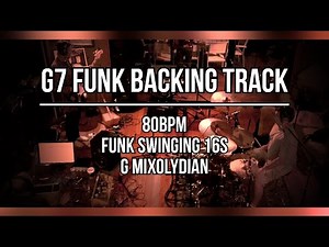 Funk Backing Track in G7 (80 BPM Swinging 16ths)