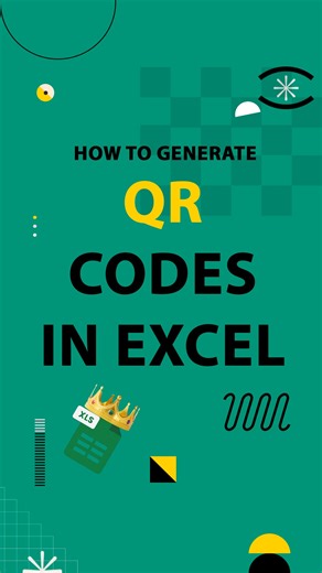 ExcelKingTips | Daily Excel Magic on Instagram: "This is how to generate QR codes in excel #excel #exceltips #excelhacks #exceltricks"